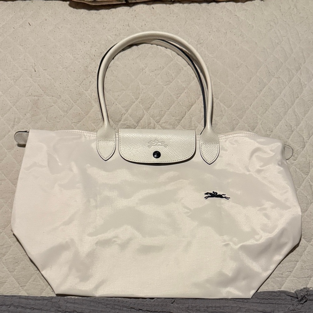Longchamp White Tote Bag